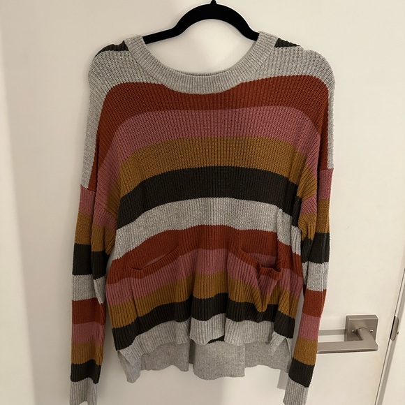 Madewell Patch Pocket Pullover Sweater in Walton Stripe - Size Large - Picture 3 of 5